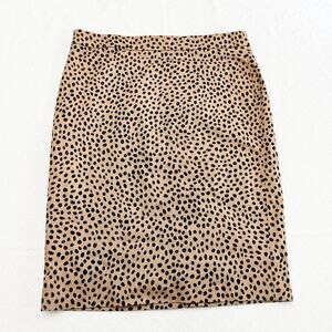 J. Crew No. 2 Leopard Print Skirt Animal Pattern Size 10